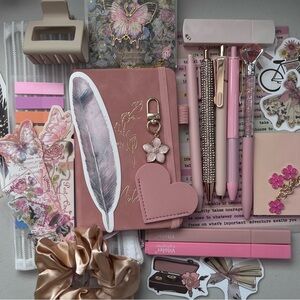 Pink Floral Bookish bundle set in PINK